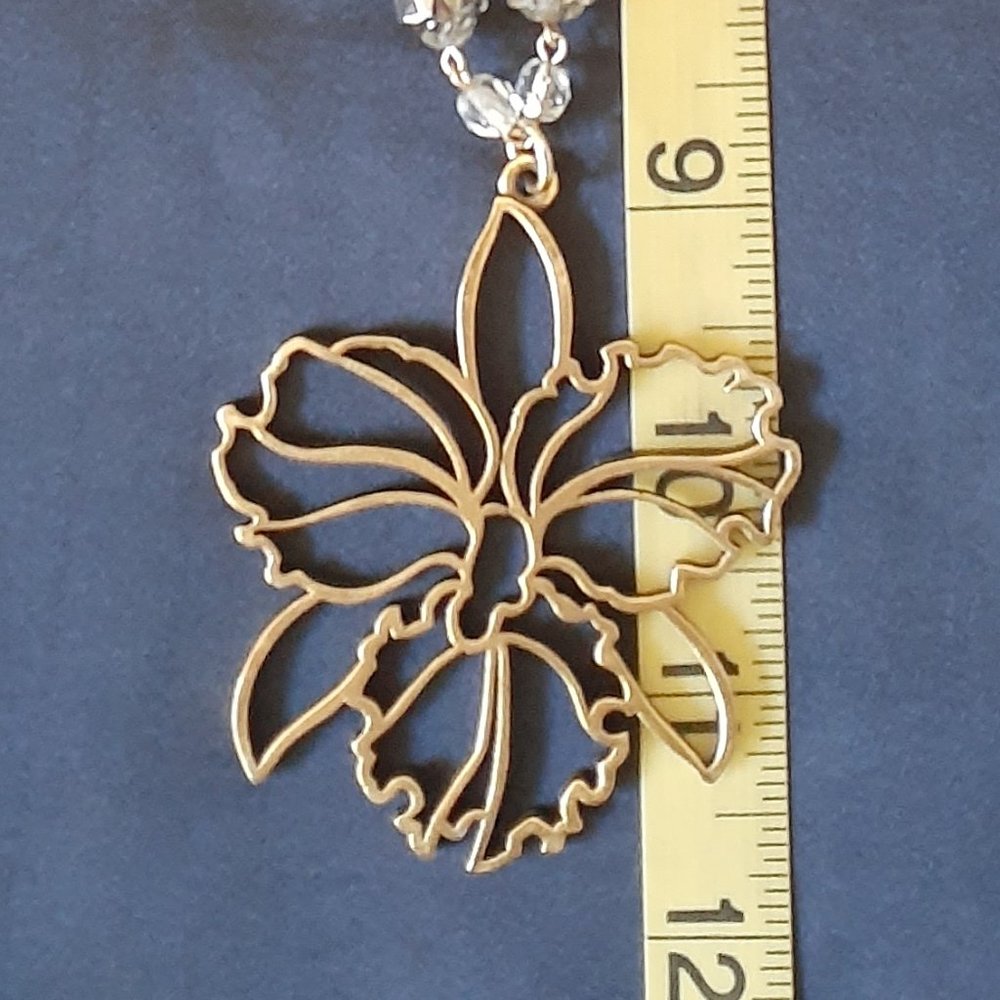 John Wind Crystal and Orchid Necklace - Picture 9 of 9
